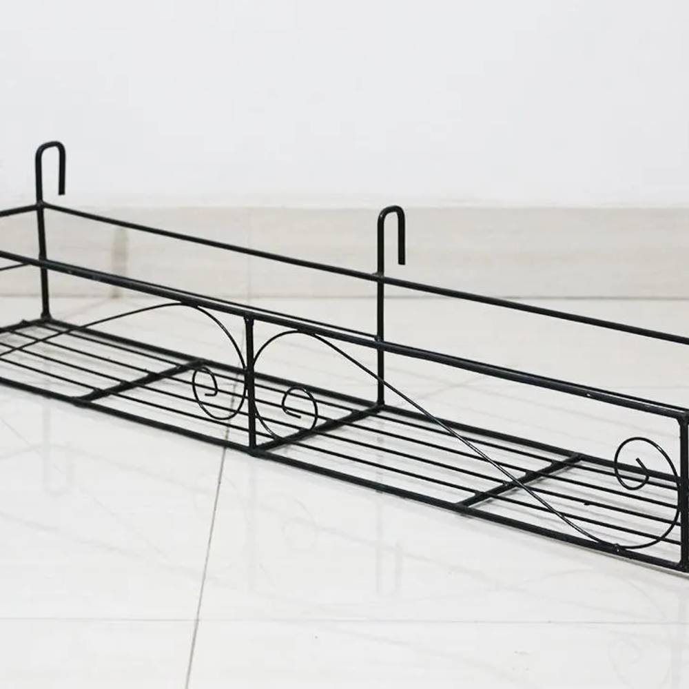 Metal Grill Rack Hanging Planter Pot 26x8x4 inches